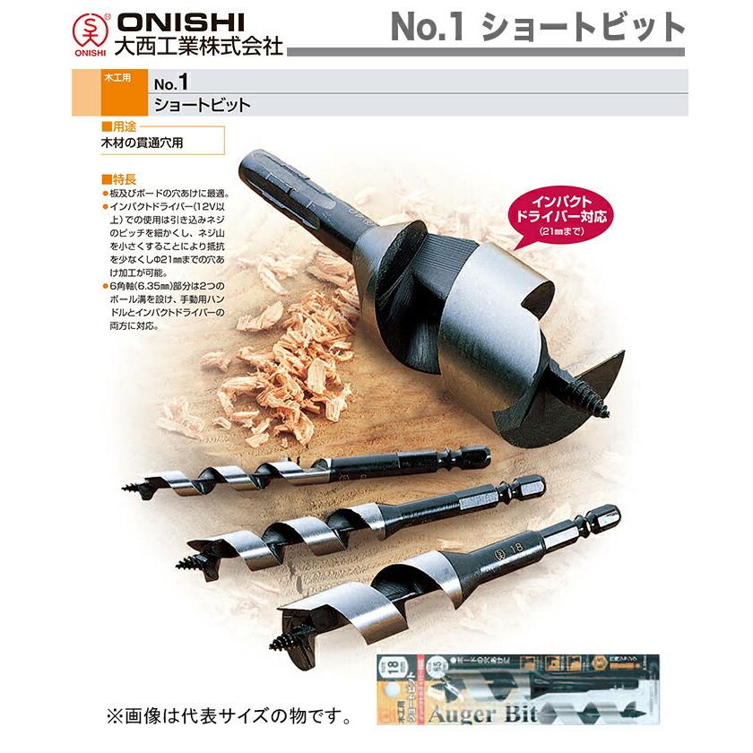 大西工業 〈大西〉No.1 ショートビット 24mm JAN：4957934012400