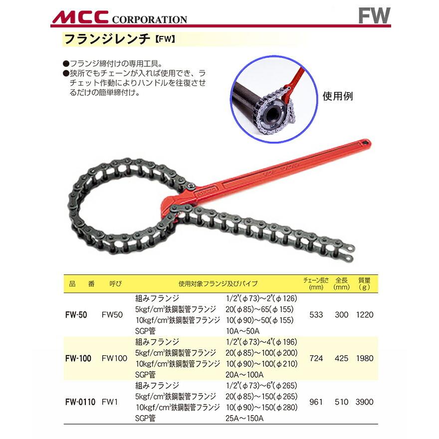 未使用品△MCC　ブランチレンチ　FW-100△H棚 MCC 数量限定 〈MCC〉フランジレンチ FW-100 JAN：4989065107922