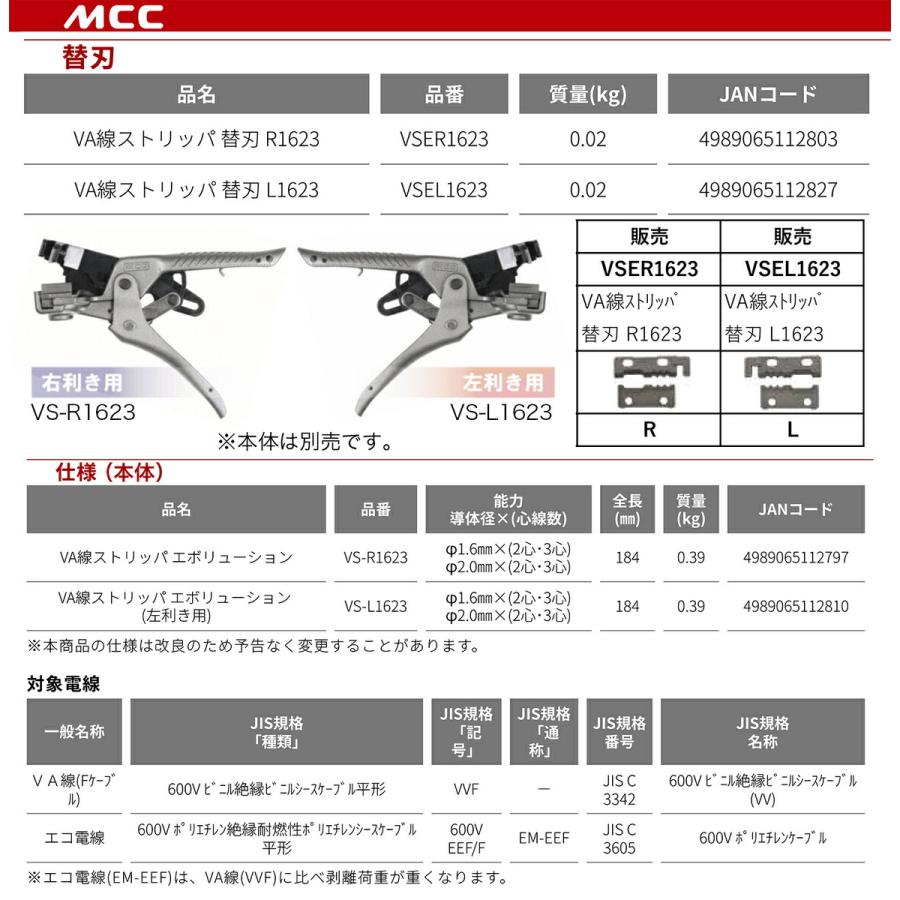 MCC 100円クーポン☆【新着商品】〈MCC〉VA線ストリッパEvolution 替