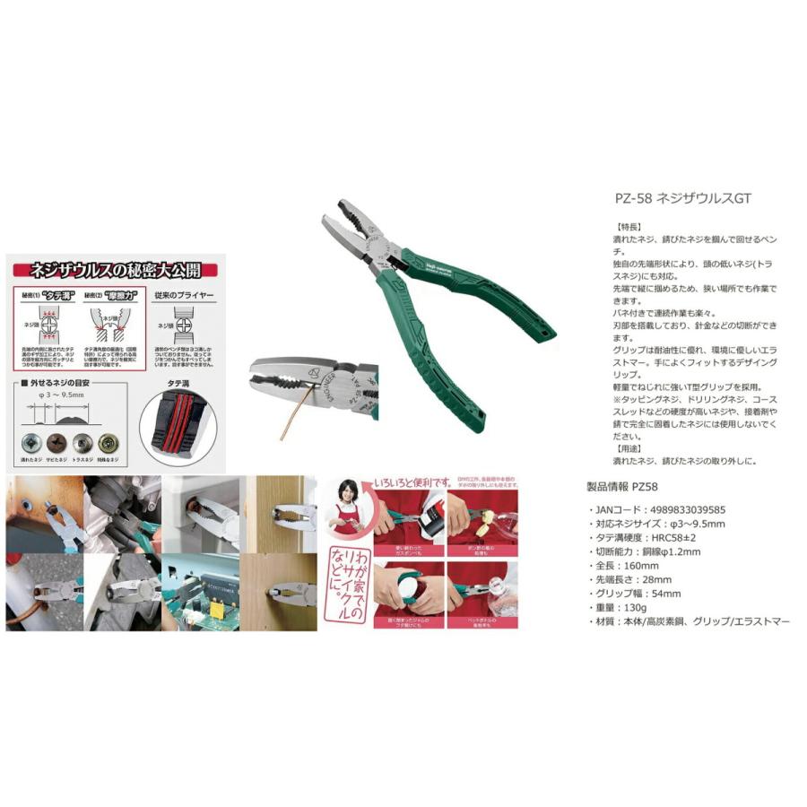 エンジニア（ENGINEER） 〈エンジニア〉ネジザウルスGT PZ-58 JAN