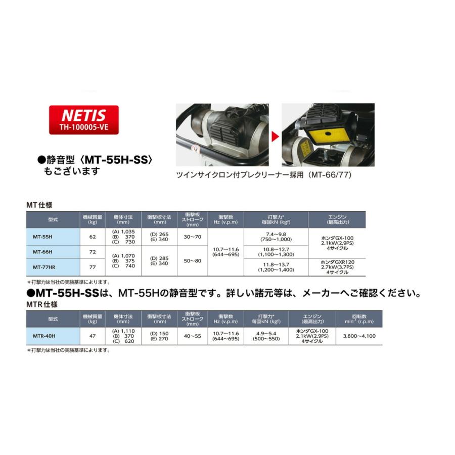 代引不可 〈三笠産業〉タンピングランマー MT-66H 新製品 : プロ 代引不可 〈三笠産業〉タンピングランマー MT-66H 新製品 : プロ