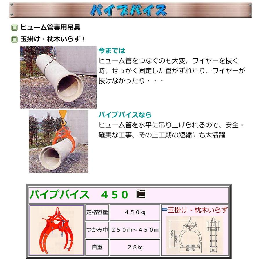 代引不可】〈サンキョウ・トレーディング〉ヒューム管吊具 パイプ 