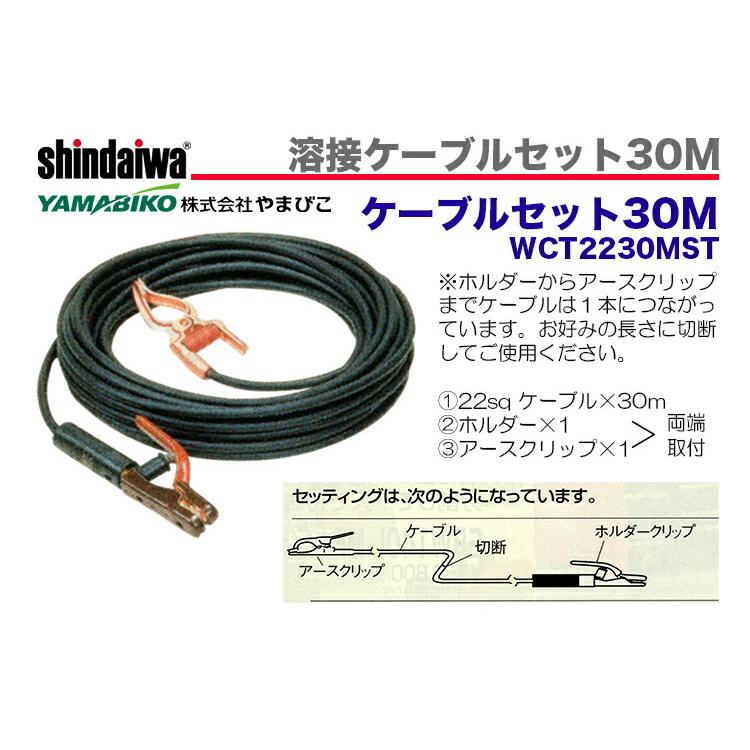 キャプタイヤ ケーブル 新ダイワ溶接機 部品 純正 WCT22-30MST キャプタイヤコード アーク 長さ30m 22sq｜japan-tool｜02