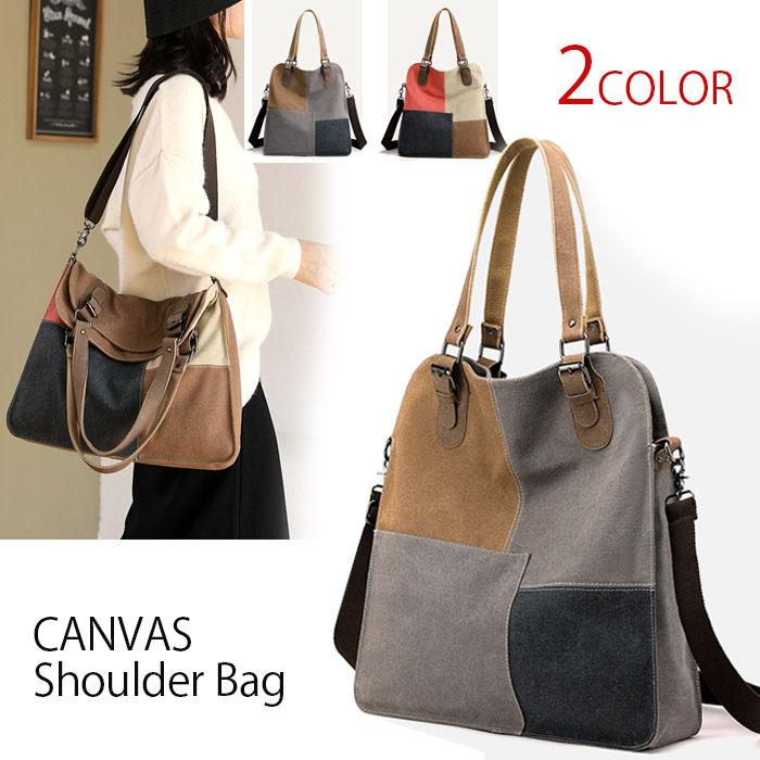 ショルダーバッグ トートバッグ レディース キャンバス 人気 大人 斜