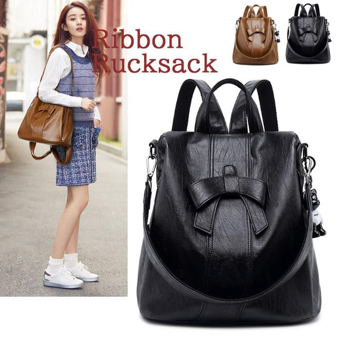 リュック レディース PUレザー レディースリュック 大容量 サイド  