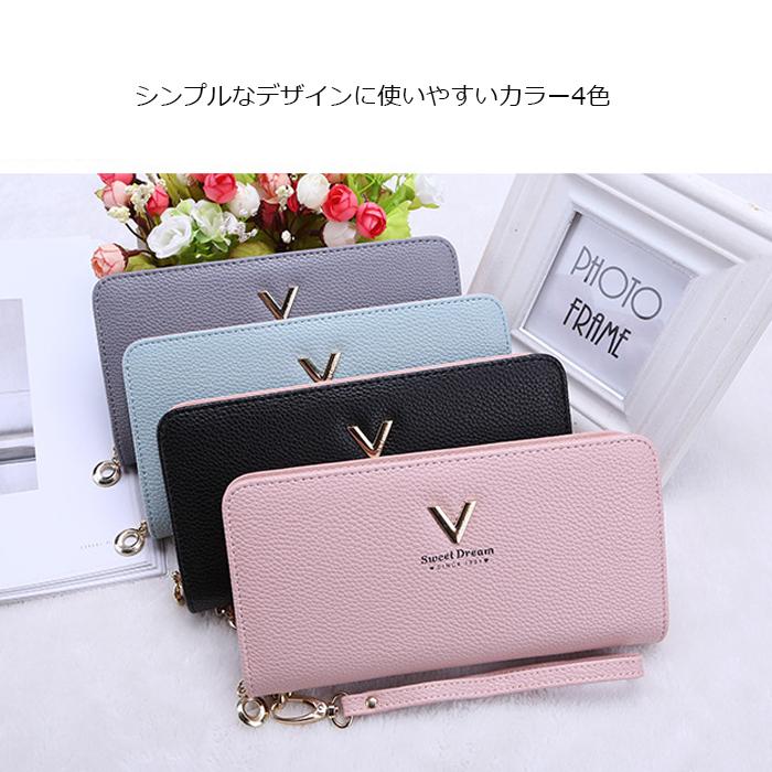 長財布 レディース PU ラウンドファスナー 財布 大容量 多収納