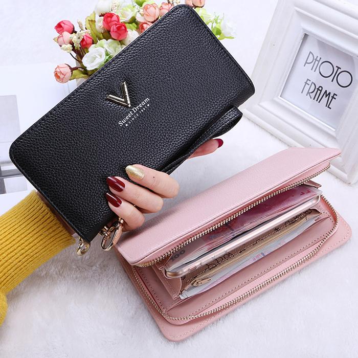 長財布 レディース PU ラウンドファスナー 財布 大容量 多収納