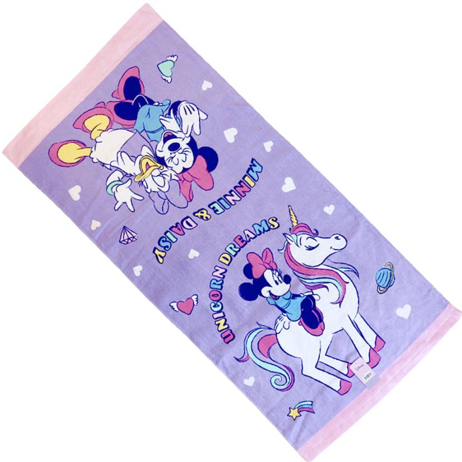 ミニーマウス バスタオル ミニーちゃん ポジティブリー 60x120cm 綿100