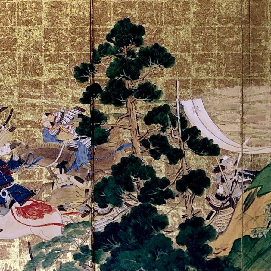 名画屏風「源平屋島の合戦図」六曲一双屏風 : 日本のおみやげ専門店