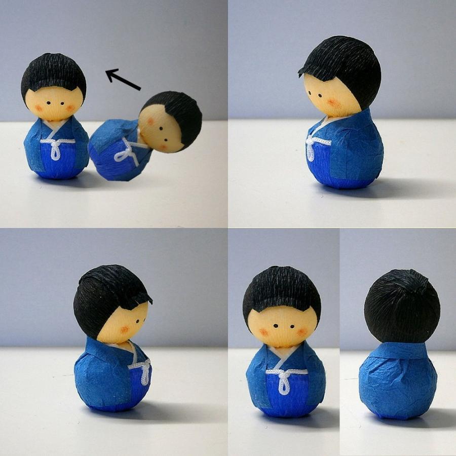 起き上がりこぼし人形 結婚式セット（花嫁と花婿） メール便 送料無料