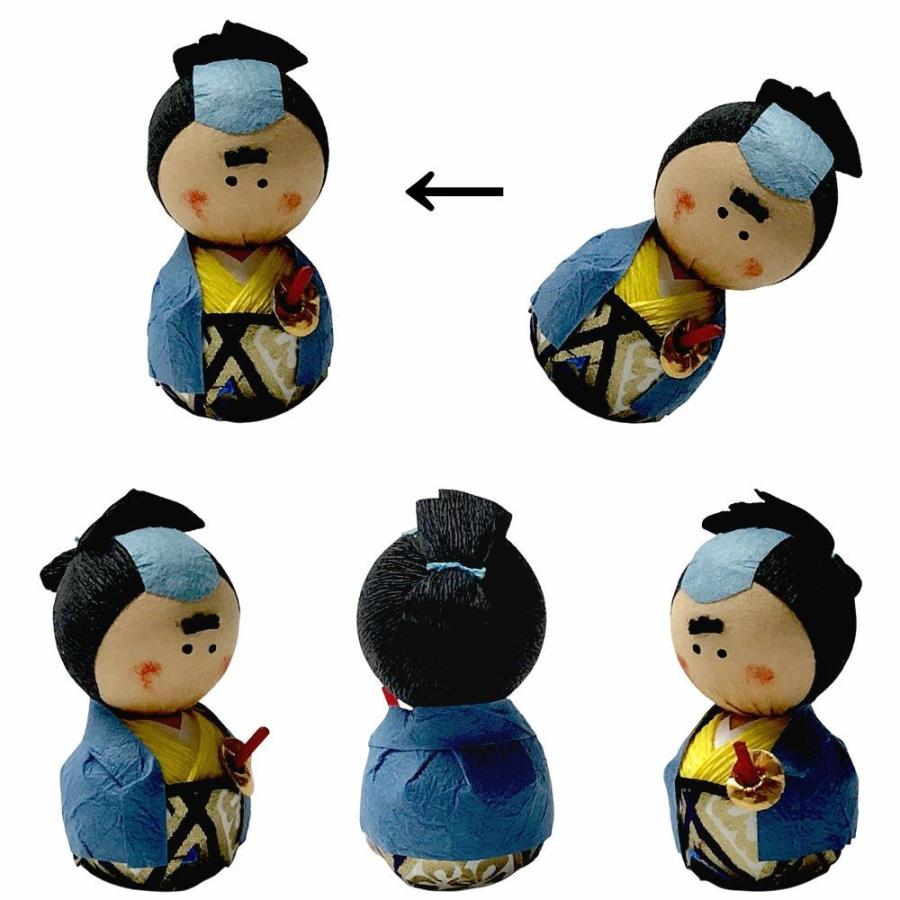 起き上がりこぼし人形 侍 サムライ 日本製 おきあがりこぼし