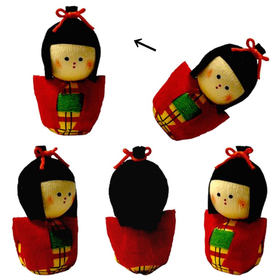 起き上がりこぼし人形 わらべ 女の子 童 日本製 可愛い おきあがり