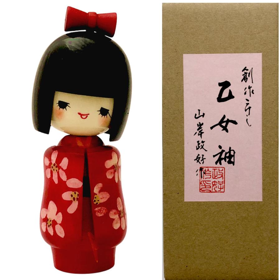 日本の伝統工芸 木製こけし 約12cm(こけし 乙女袖 コケシ 人形 日本の伝統工芸 木製こけし 約12cm(こけし 乙女袖 コケシ 人形