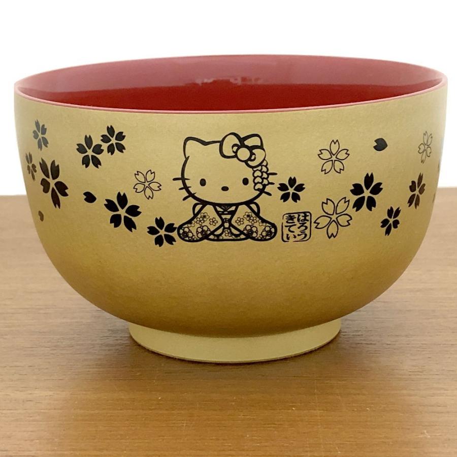 キティちゃん 山中塗り 多用椀 漆器どんぶり お座りキティ 箱に難あり