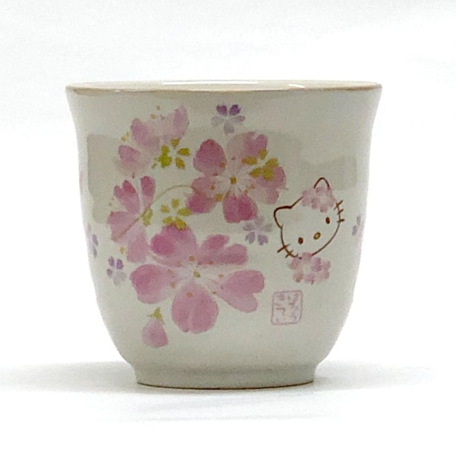 キティちゃん 湯呑み 桜 長湯呑 キティ サンリオ ハローキティ 美濃焼
