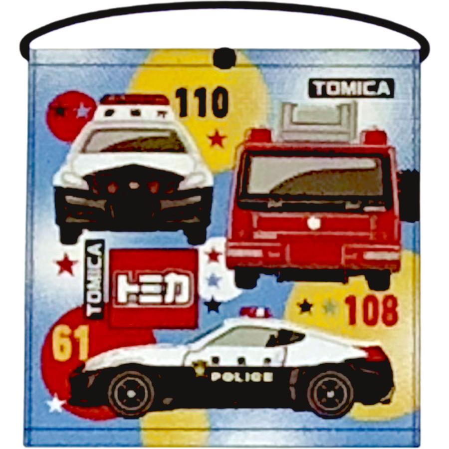 ゴム付きタオルエプロン トミカ プレジ パトカー おりこうタオル