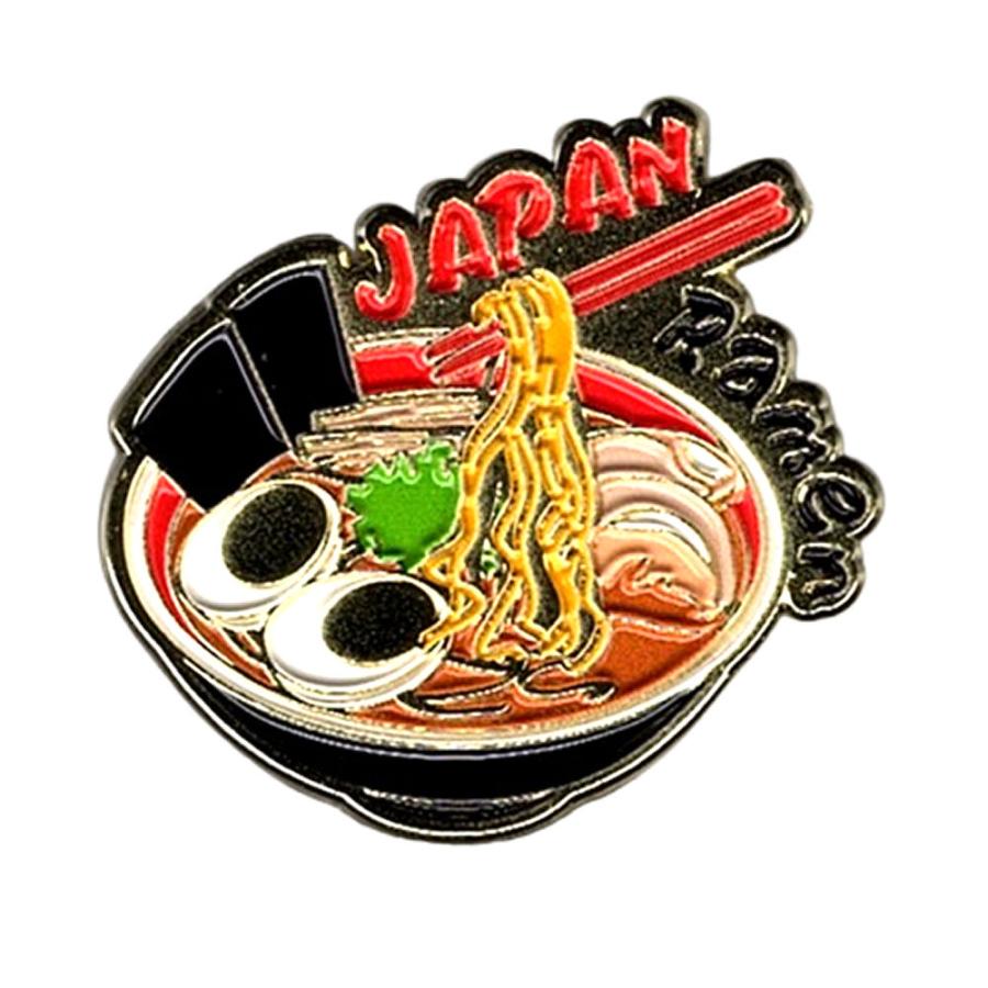 ピンバッジ ラーメン 和柄 ピンバッチ ピンズ 3.5cm x 3.3cm 安全留め
