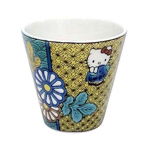 ハローキティ 九谷焼 お猪口 キティちゃん ぐい飲み 青手菊文 酒 盃