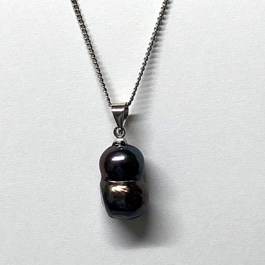 希少 双子パール 本真珠 ネックレス 10.4〜11.2㎜ ブラック系 M526 黒蝶パールネックレス 8.0-10.0mm エコノミー – 【公式】森パール