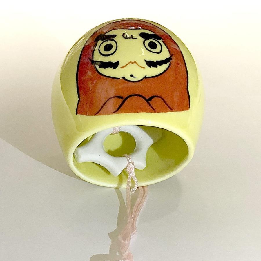 訳アリ特価 風鈴 厄除け ダルマ 長崎肥前風鈴 丸型 イエロー 箱に難