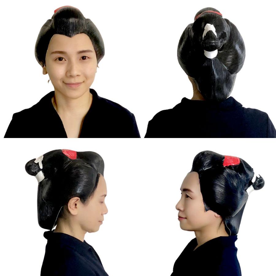 宴会グッズ 芸者かつら パーティグッズ 時代劇 メール便 送料無料