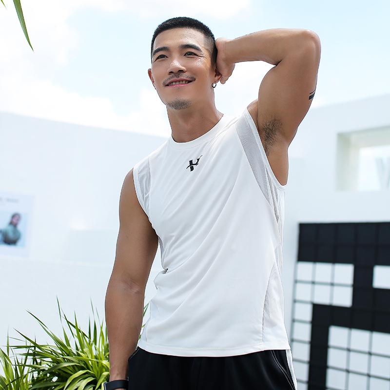Mr.Hui メンズ タンクトップ カットソー ノースリーブ フィットネス