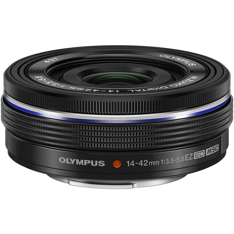 OLYMPUS オリンパス ズームレンズ M.ZUIKO DIGITAL ED 14-42mm F3.5-5.6 EZ ブラック 新品 （簡易箱）｜japancamera