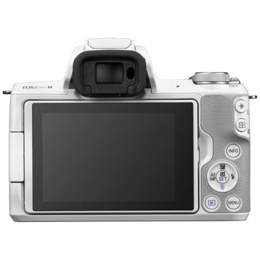 Canon キヤノン ミラーレス一眼カメラ EOS Kiss M ボディ ホワイト 新品｜japancamera｜02