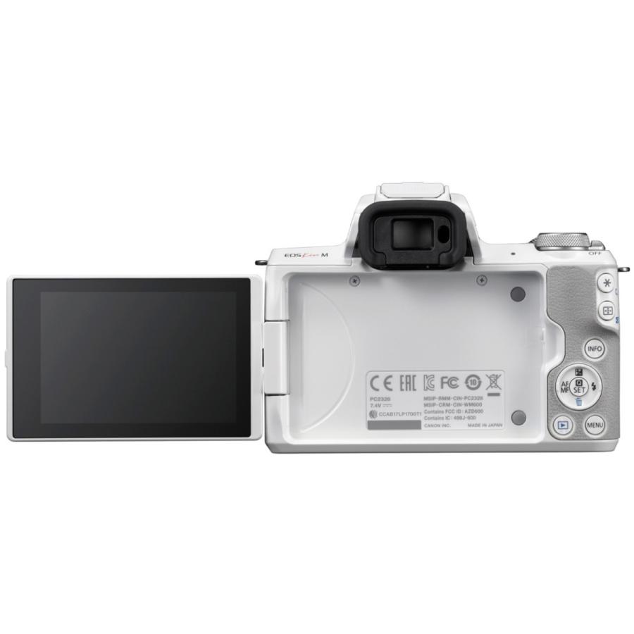 Canon キヤノン ミラーレス一眼カメラ EOS Kiss M ボディ ホワイト 新品｜japancamera｜04