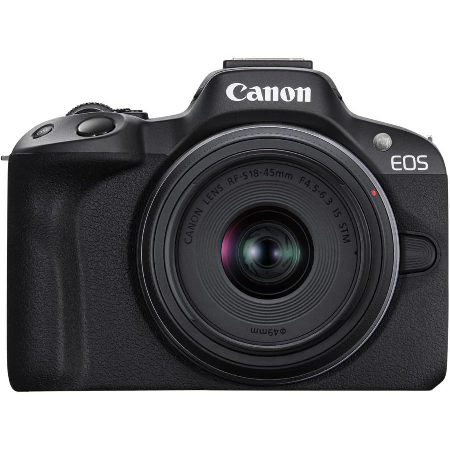 Canon キヤノン ミラーレス一眼カメラ EOS R50 RF-S18-45 IS STM レンズキット ブラック 新品