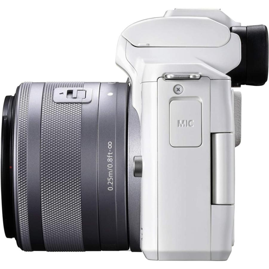 Canon キヤノン ミラーレス一眼カメラ EOS Kiss M2 EF-M15-45 IS STM レンズキット ホワイト 新品｜japancamera｜03