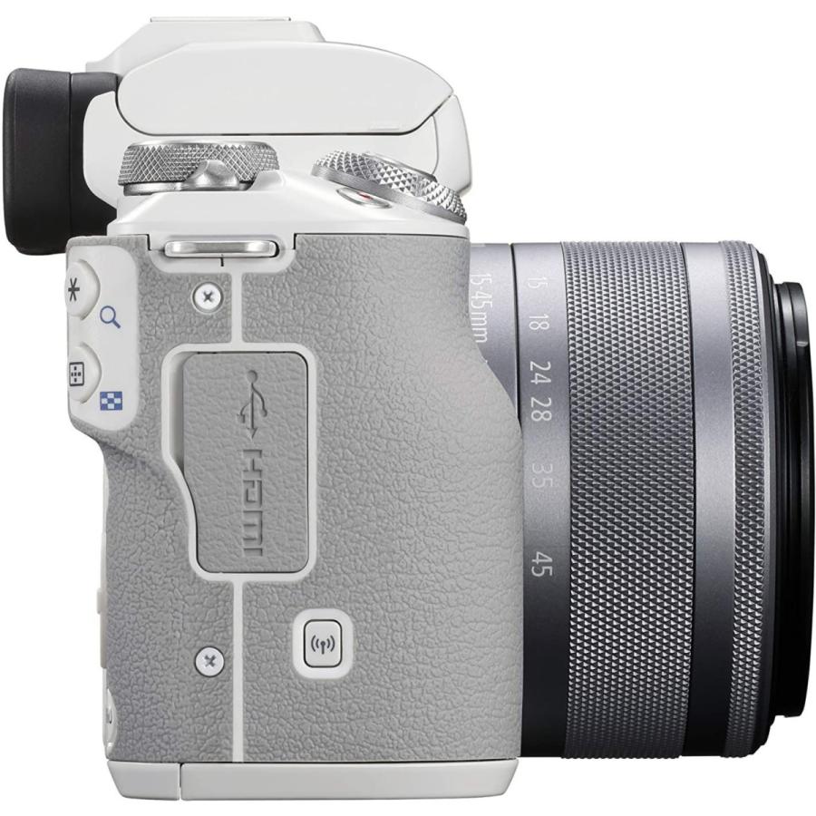 Canon キヤノン ミラーレス一眼カメラ EOS Kiss M2 EF-M15-45 IS STM レンズキット ホワイト 新品｜japancamera｜04