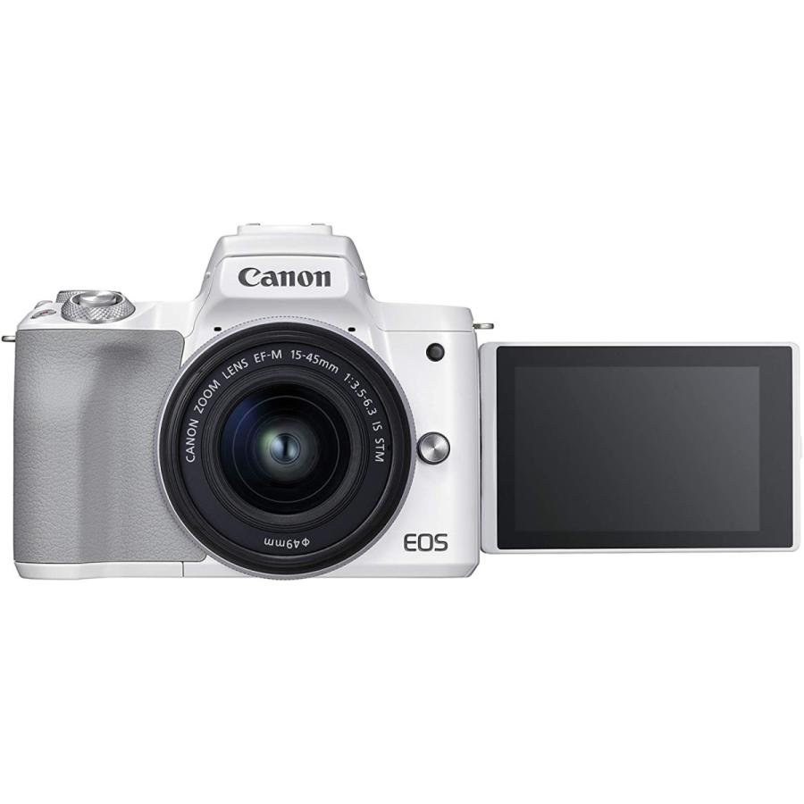 Canon キヤノン ミラーレス一眼カメラ EOS Kiss M2 EF-M15-45 IS STM レンズキット ホワイト 新品｜japancamera｜07