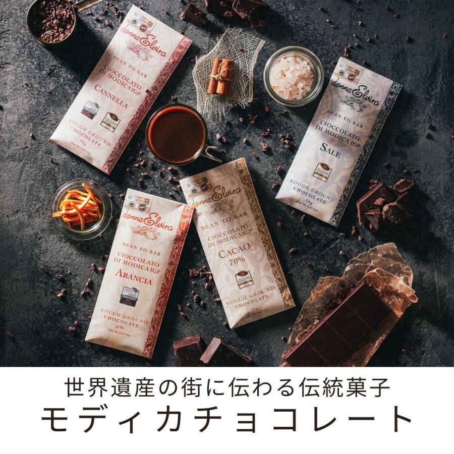 チョコレート 面白い イタリア直輸入 DONNA ELVIRA オレンジピール 70g