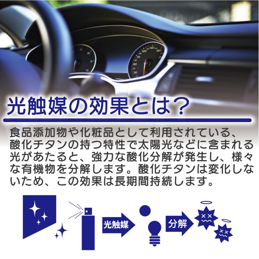 【車内の抗菌・抗ウイルス対策に】カーケアコート光 光触媒 抗菌 除菌 消臭 ペット匂い 汗の匂い タバコの匂い 中古車の匂い 日本製 |  | 02
