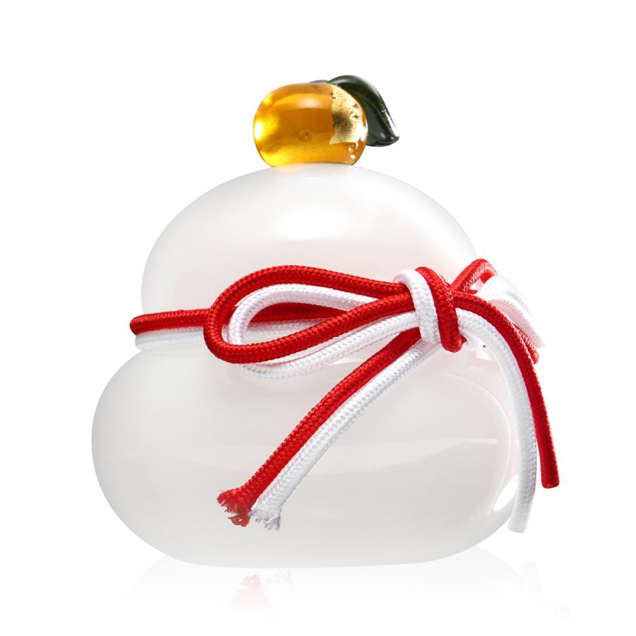 新品未使用　硝子作家物鏡餅　硝子鏡餅　お正月かざり　鏡餅置物 市川硝子製作所｜ガラスの鏡餅 ※12月中旬入荷予定※【予約商品