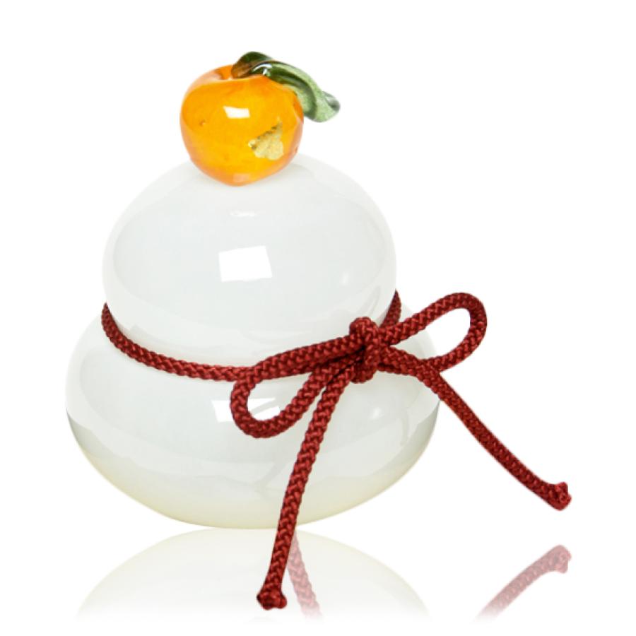 鏡餅 ガラス ガラス製 小 サイズ 5×6 cm S 正月飾り FF-001_13s