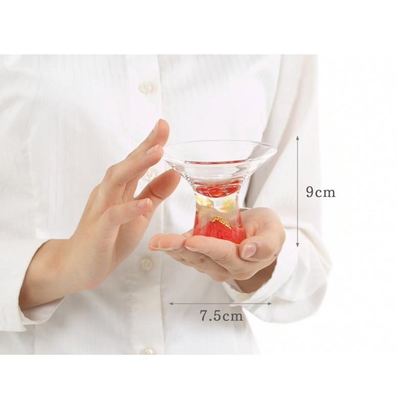 富士雲海を臨む 冷酒グラス 赤 富士山 グラス 手作りガラス細工 FF-82973262 送料無料 プレゼント クリスマス 花以外 |  | 03