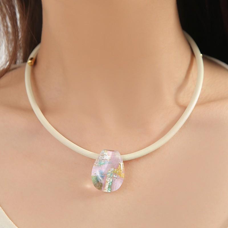 ガラスのジュエリー モネ S ネックレス 手作りガラス細工 FF