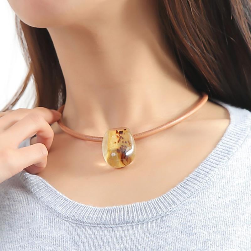 ガラスのジュエリー パンサー L ネックレス 手作りガラス細工 ギフト