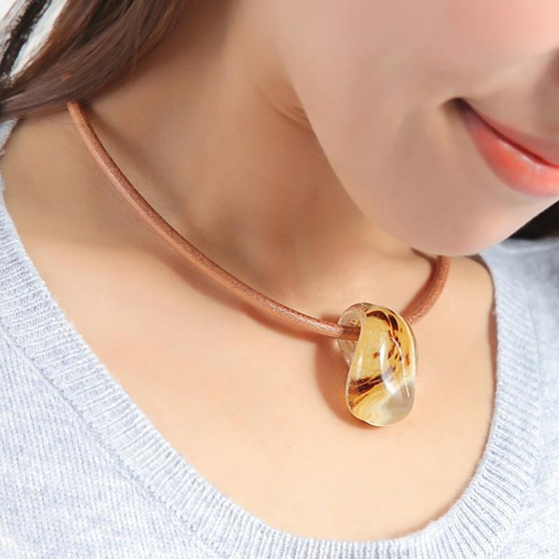 ガラスのジュエリー パンサー L ネックレス 手作りガラス細工 ギフト