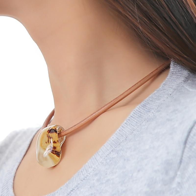 ガラスのジュエリー パンサー L ネックレス 手作りガラス細工 ギフト