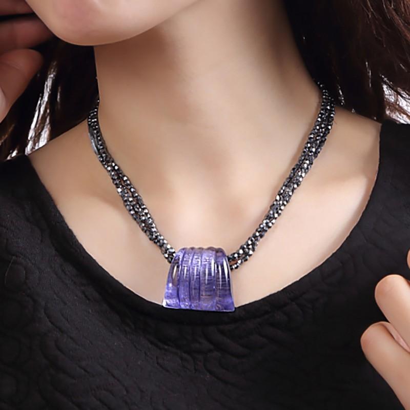 ガラスのジュエリー 漣パープル ネックレス 手作りガラス細工 ギフト プレゼント FF-purple-ripple FUSION FACTORY 送料無料 花以外 誕生日 | ブランド登録なし | 03