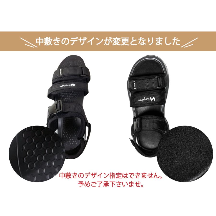 メンズ ベルクロ スポーツサンダル ミッドソール エアークッション内蔵