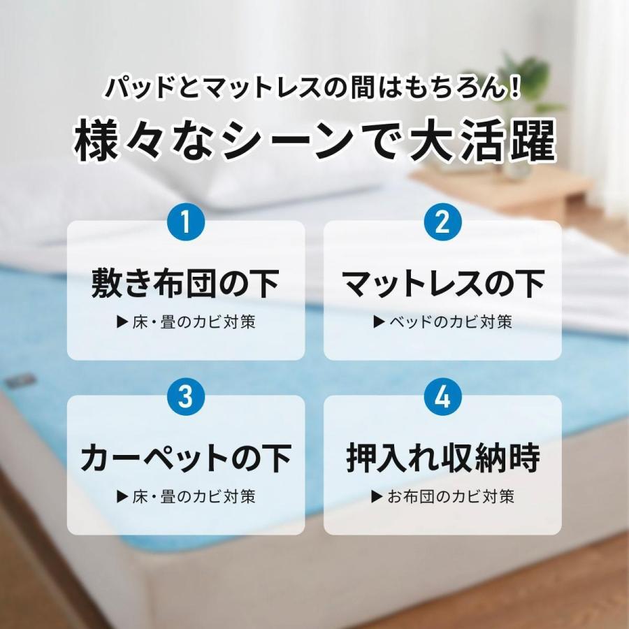 除湿シート 洗える 150×200cm ダブル 防ダニ 防臭 防カビ 除湿 吸湿