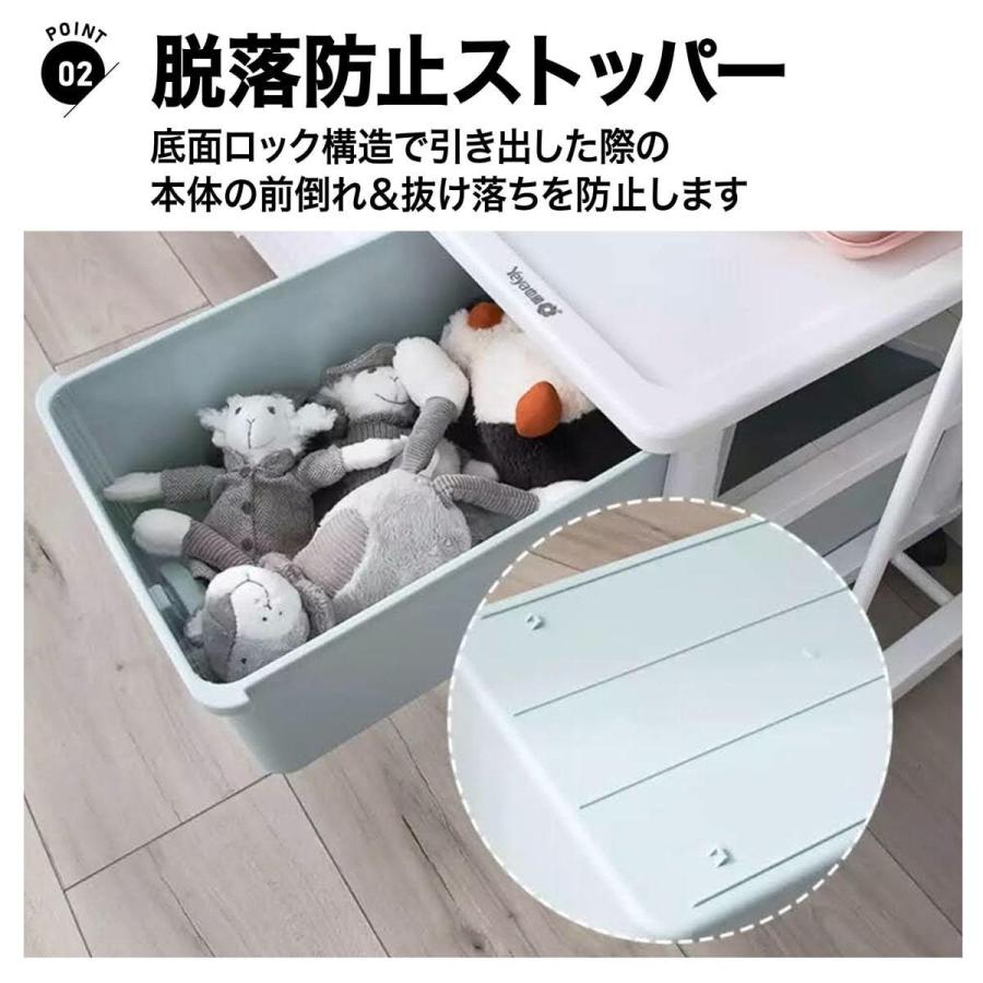 収納ケース 引き出し 4段 高さ77.4cm 深さ15cm 幅34cm