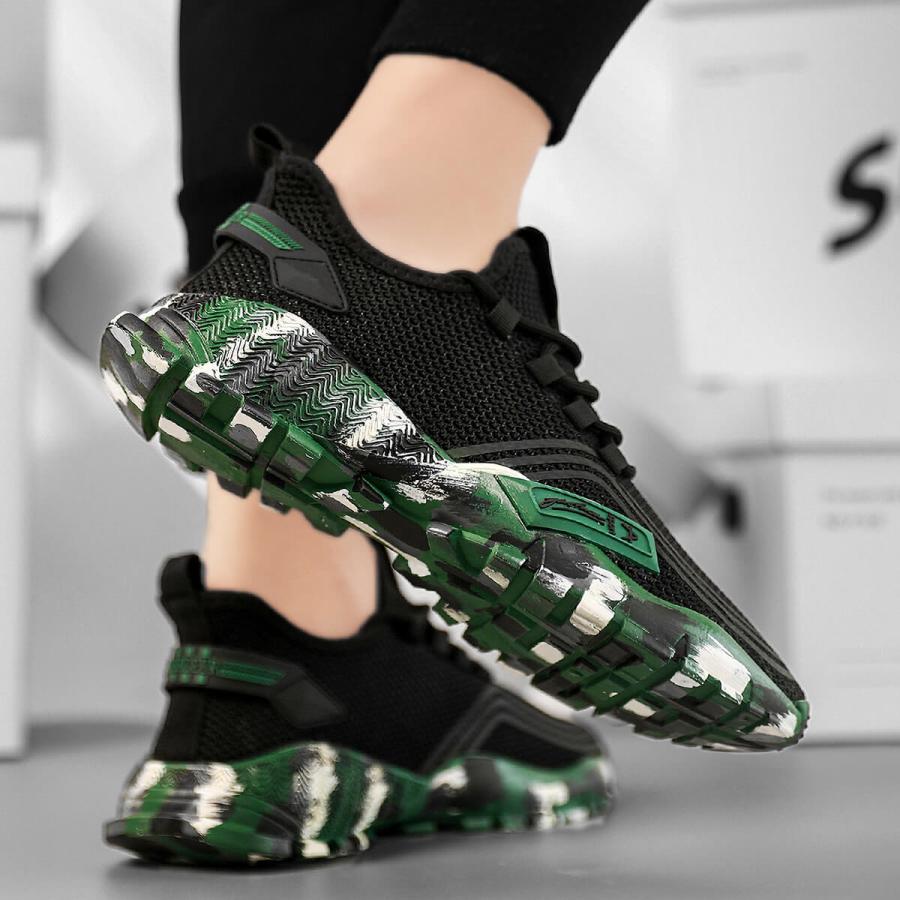 スポーツシューズ メンズ レディース ランニングシューズ スニーカー 靴 黒 白 迷彩 スポーツ おしゃれ 送料無料 UC-326 ギフト 敬老の日 | ブランド登録なし | 04