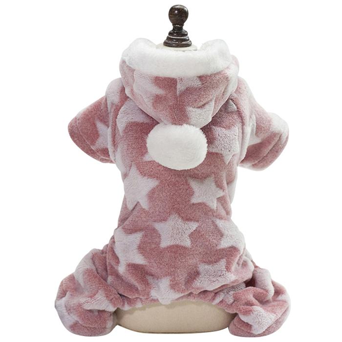 犬用 ふわもこパーカー 星柄 ドッグウェア 犬の服 グレー/グリーン