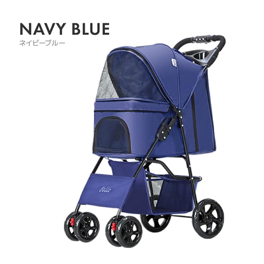 ネイビー ペットカート 折りたたみ式 ネイビーブルー ペットカート 折りたたみ式