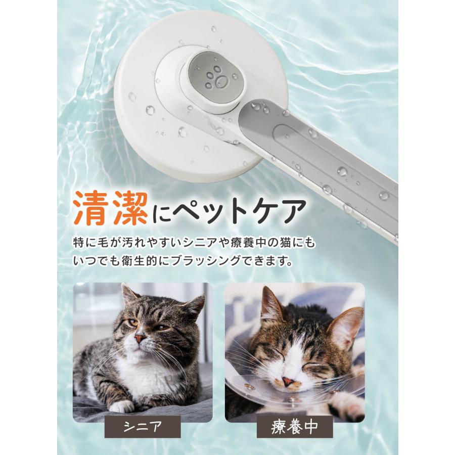 ペットブラシ 猫 猫ブラシ ワンプッシュ 痛くない 抜け毛 短毛 長毛